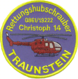 Ärmelabzeichen Rettungsdienst Christoph 14 Traunstein