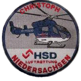 Ärmelabzeichen Rettungshubschrauber HSD Christoph Luftrettung Niedersachsen
